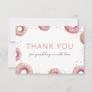 Donut Baby Sprinkle Girl Dankeskarte