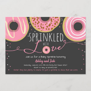 Donut Baby Sprinkle Pink Doughnut Girl Sprinkle Einladung