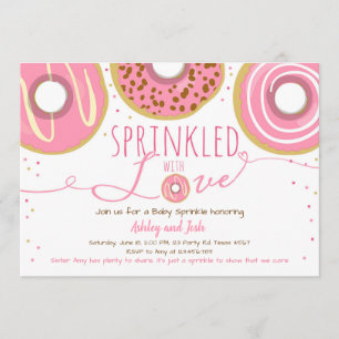 Donut Baby Sprinkle Rosa Donut Mädchen Sprinkle Einladung