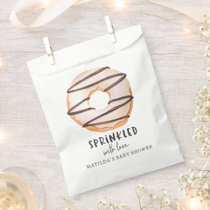 Donut Babydusche natürliche Beige niedliche Begrüß Geschenktütchen