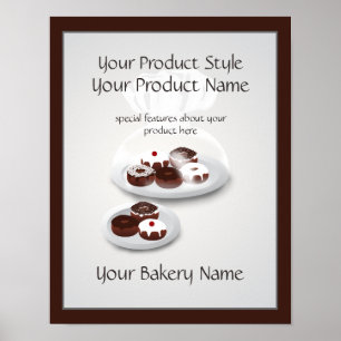 Donut Bakery Baker Shop Produktbeschreibung Poster