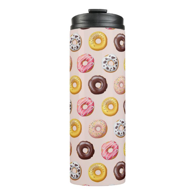 Donut Bakery Shop Muster Thermosbecher (Vorderseite)