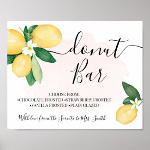 Donut-Bar-Party-Junggesellinnen-Abschied Hochzeit  Poster