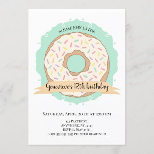 Donut Birthday Einladung