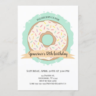 Donut Birthday Einladung