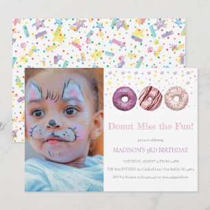 Donut Birthday Einladung Donut Grow Up Foto