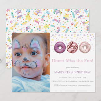 Donut Birthday Einladung Donut Grow Up Foto