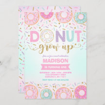 Donut Birthday Einladung Donut Grow Up Party