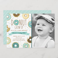 Donut Birthday Einladung Donut Grow Up Party