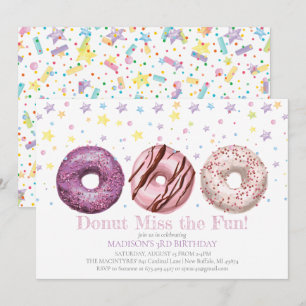 Donut Birthday Einladung Donut Grow Up Party