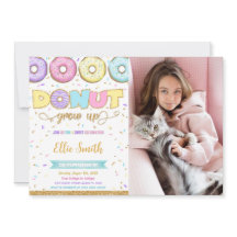 Donut Birthday Foto Einladung