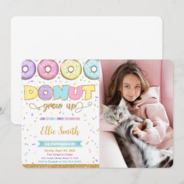 Donut Birthday Foto Einladung