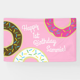 Donut Birthday Party Banner