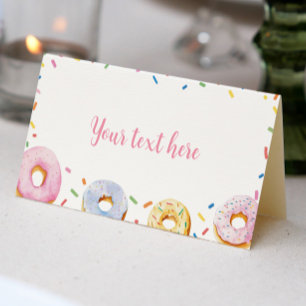 Donut Birthday Party Platzkarte