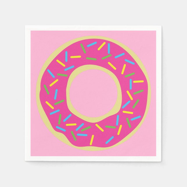 Donut Birthday Party Serviette (Vorderseite)