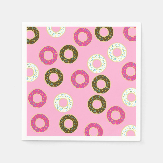 Donut Birthday Party Serviette (Vorderseite)