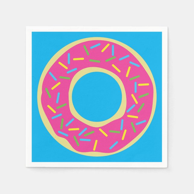Donut Birthday Party Serviette (Vorderseite)
