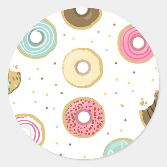 Donut Birthday Party Topper Umschlag Aufkleber Dou (Vorderseite)