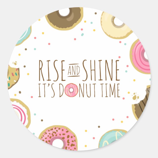 Donut Birthday Party Topper Umschlag Aufkleber Dou (Vorderseite)