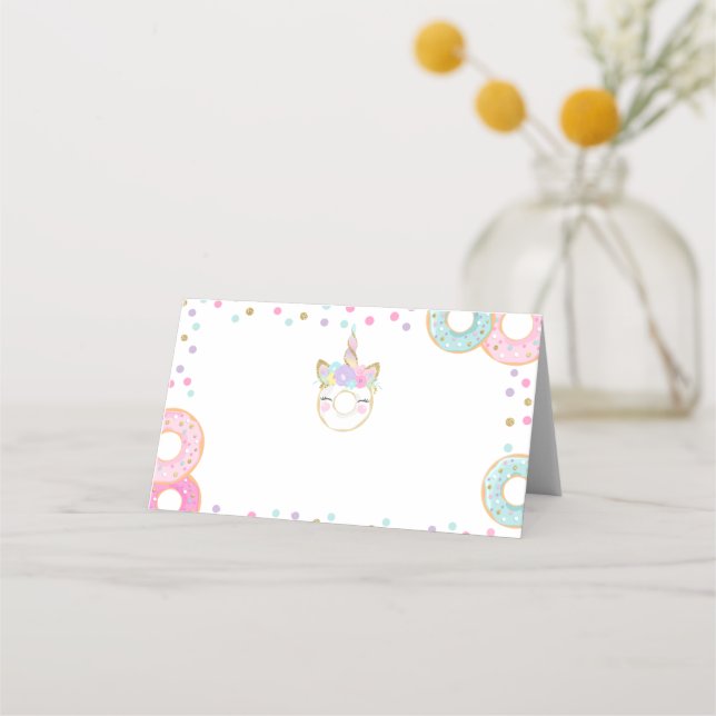 Donut Birthday Platzkarte Donut Tischnummer (Vorderseite)