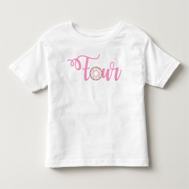 Donut Birthday T - Shirt Vier-Ever Sweet T - Shirt (Vorderseite)