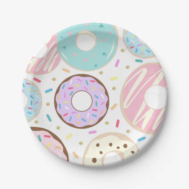 Donut Birthday Tellers Donut Party Teller (Vorderseite)