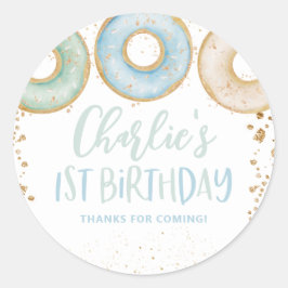 Donut Birthday Vielen Dank Sticker 1. Geburtstag B