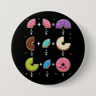 Donut-Bruchrechnen-Math-Humor Button