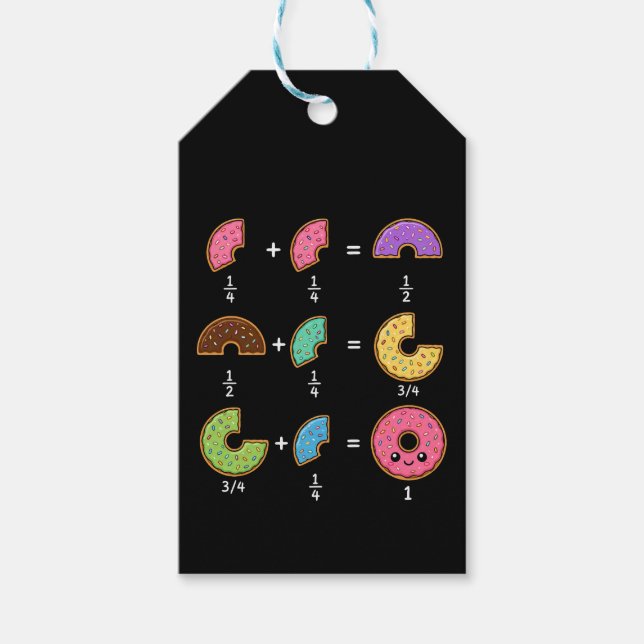 Donut-Bruchrechnen-Math-Humor Geschenkanhänger (Vorderseite)