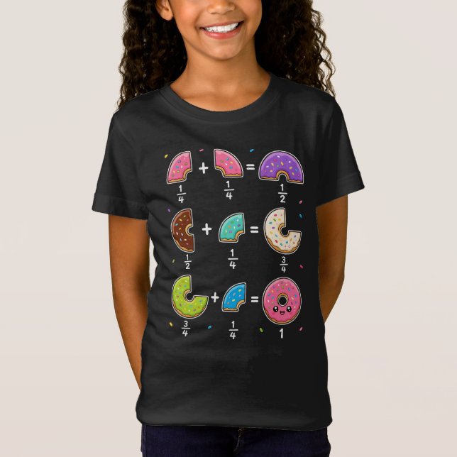 Donut-Bruchrechnen-Math-Humor T-Shirt (Vorderseite)