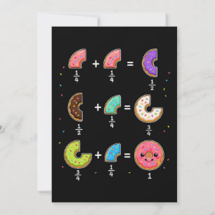 Donut-Bruchrechnen-Mathematik-Humor Einladung