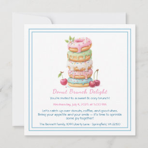 Donut Brunch Einladung farbenfrohe Konditorei Ansa