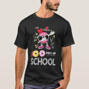 Donut Cake Student Teacher Happy 100 Days Of Schoo T-Shirt