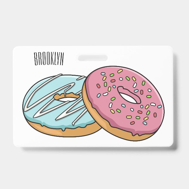 Donut-Cartoon-Abbildung Ausweis (Vorderseite)
