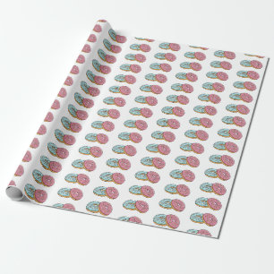 Donut-Cartoon-Abbildung Geschenkpapier