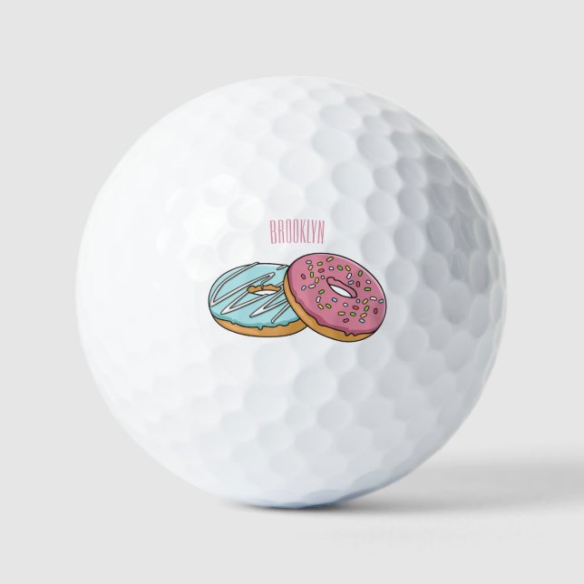 Donut-Cartoon-Abbildung Golfball (Vorderseite)