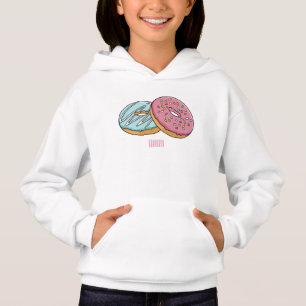 Donut-Cartoon-Abbildung Hoodie