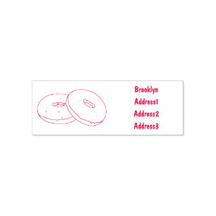 Donut-Cartoon-Abbildung Permastempel