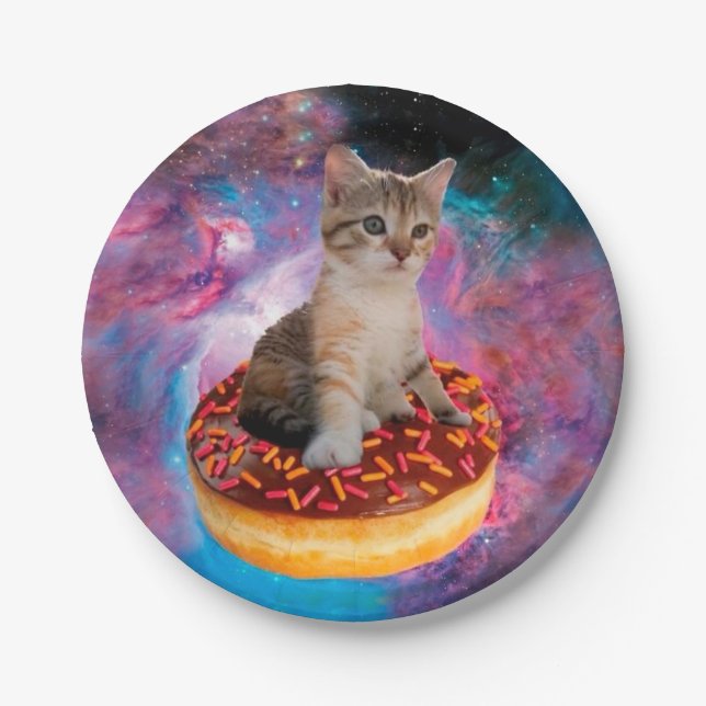 Donut Cat - Donut lover Pappteller (Vorderseite)