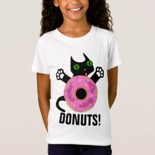 DONUT CAT T - Shirt Funny T-Shirts