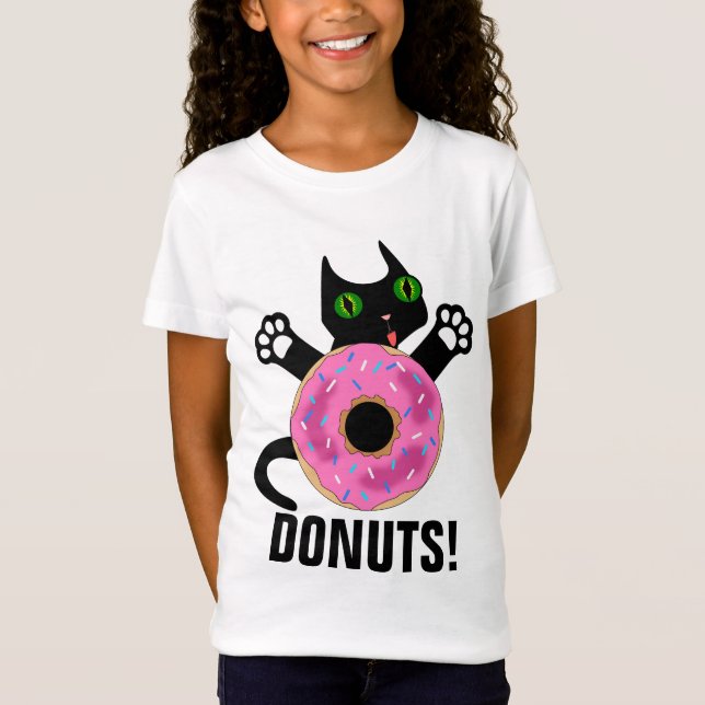 DONUT CAT T - Shirt Funny T-Shirts (Vorderseite)