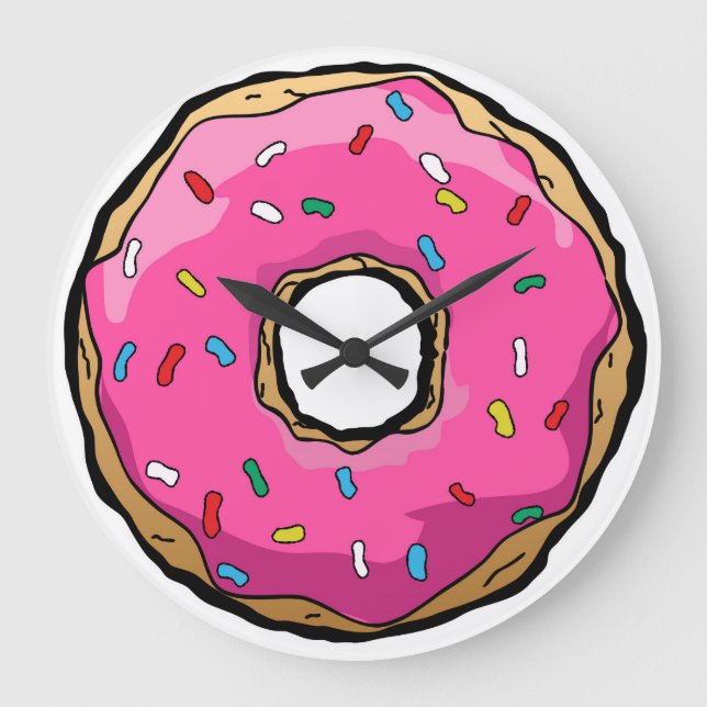 Donut Clock Große Wanduhr (Vorderseite)
