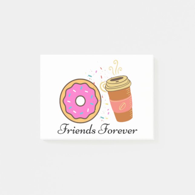 donut coffee friends forever post-it notes post-it klebezettel (Vorderseite)