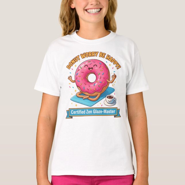 Donut & Coffee Zen Squad – Lustig T-Shirt (Vorderseite)