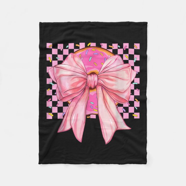 Donut Coquette Bow Funny Girls - Frauen verschenke Fleecedecke (Vorderseite)