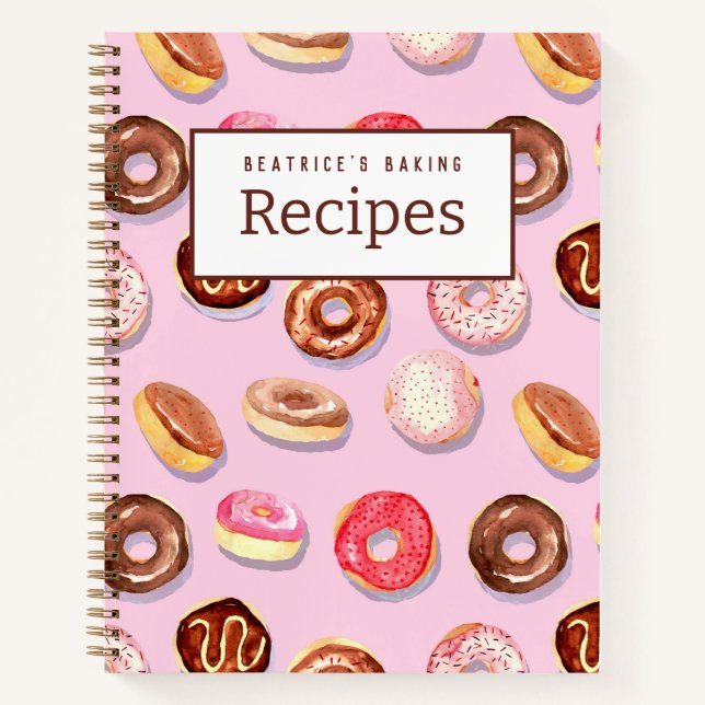 Donut Delight individualisierbares Rezept Buch (Vorderseite)