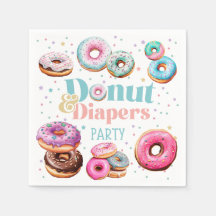 Donut & Diapers Baby Dusche Party Napkins