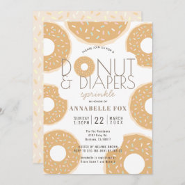 Donut & Diapers Sprinkle Caramel Babydusche Einladung