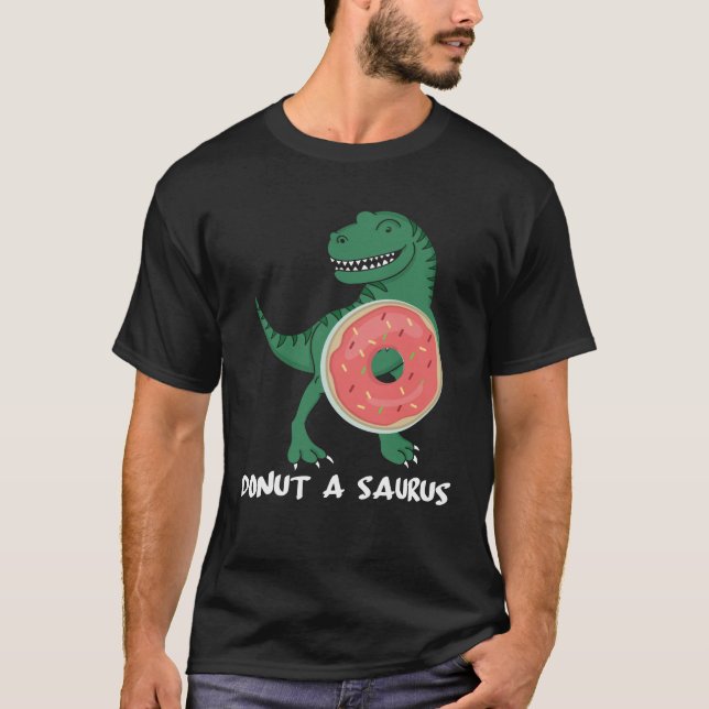 Donut Dinosaurier Feinschmecker Dino Lover T-Shirt (Vorderseite)