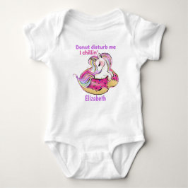 Donut Disturb Me I Chillin Baby Unicorn Geschenk Baby Strampler